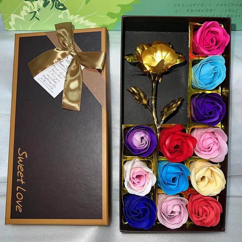 Women’s Day Valentine’s Day Present 18 Roses Soap Flower Present Box New