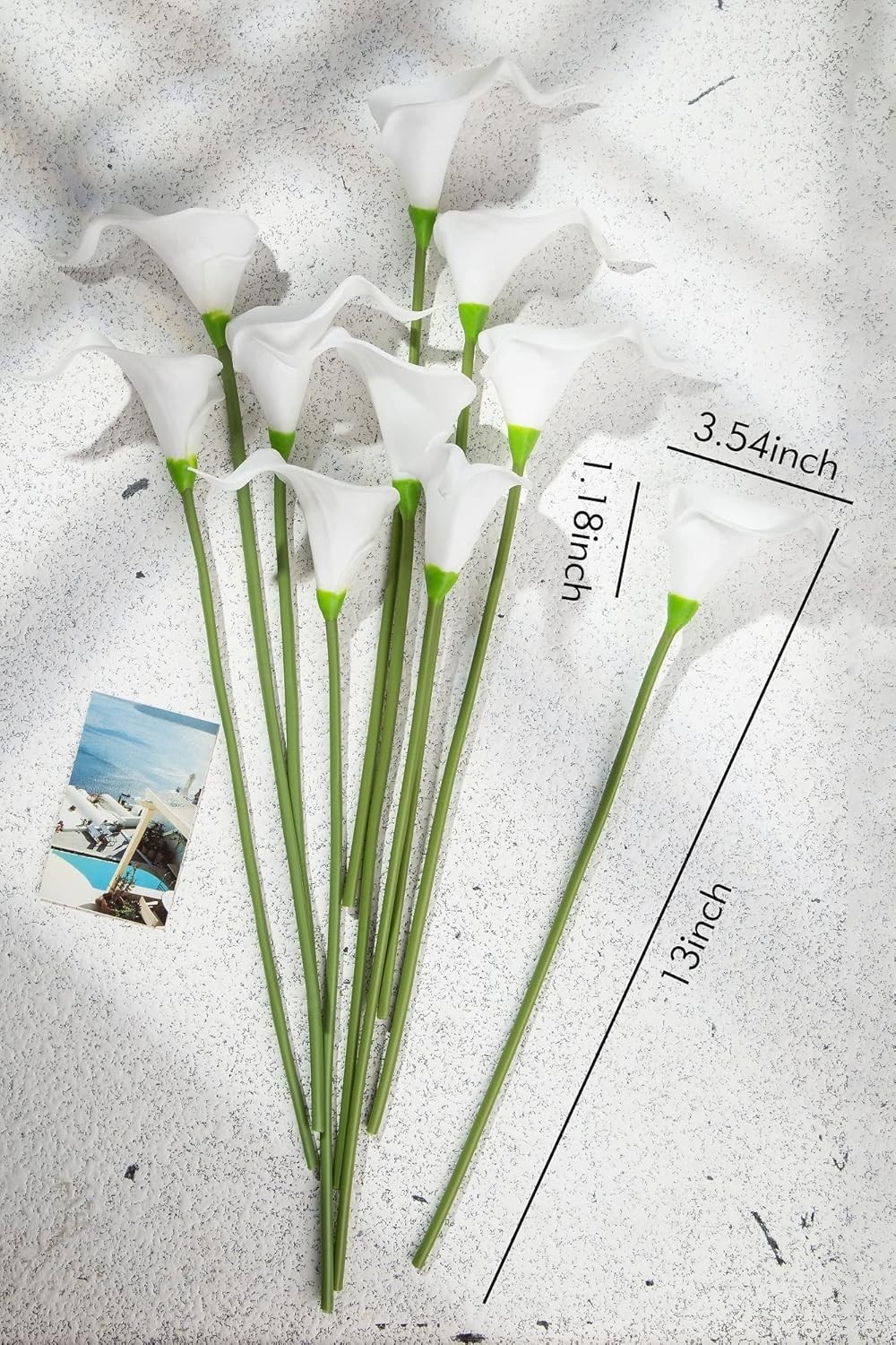 Coferset 20Pcs Fake Calla Lily Flowers Real Touch Latex Artificial Calla Lilies