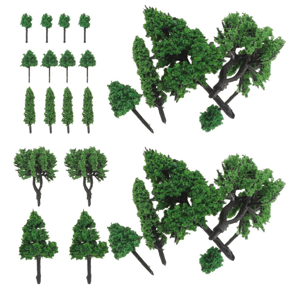 85 Pcs Mini Landscape Tree Model Bonsai Figurines Artificial Miniature