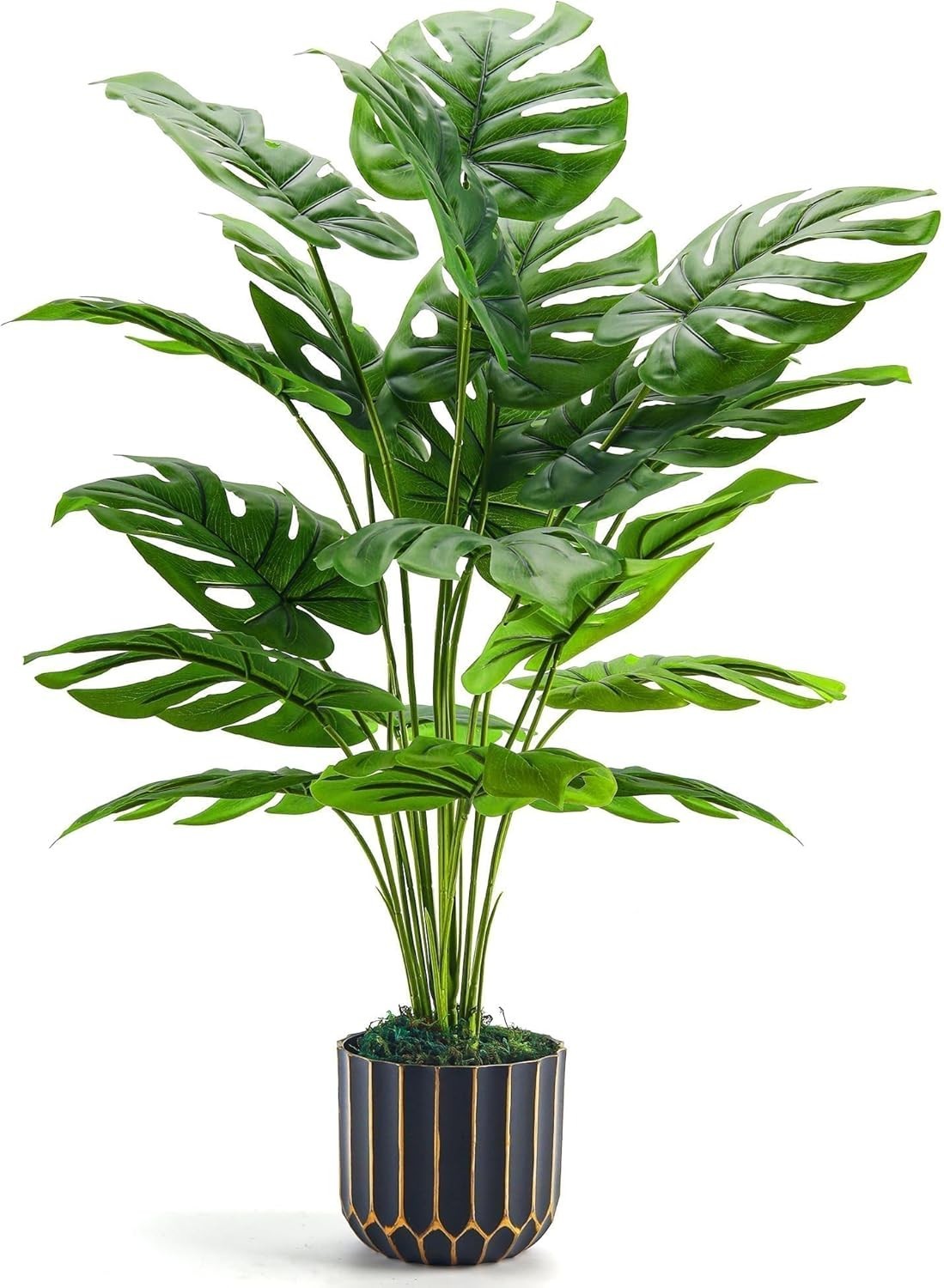 Artificial Monstera Tree 28 Inch Tall Indoor Outdoor Faux Plant for Living Room