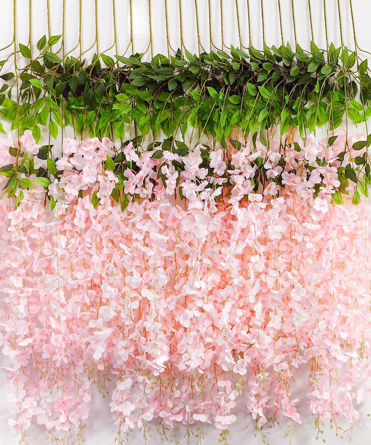 Lifelike 12 Pcs Wisteria Hanging Garland – Perfect for Wedding & Party Decor
