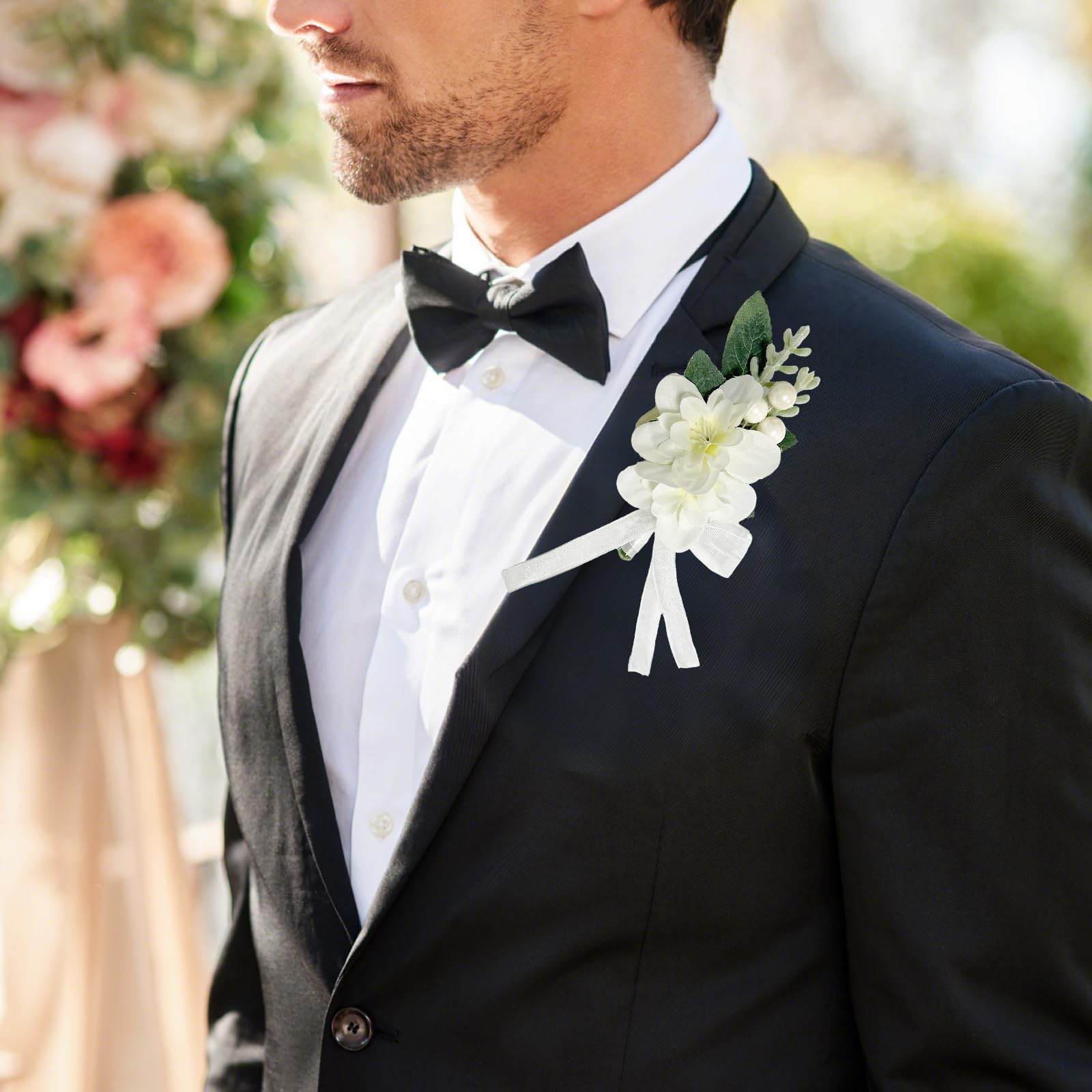Corsage and Boutonniere Set for Bride Groom Bridesmaids Groomsmen Wedding Pro…