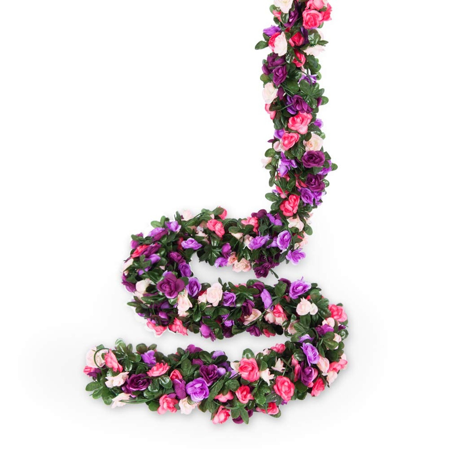 Miracliy 8 Pack 65 FT Flower Garland Decorations Plastic Artificial Flowers f…