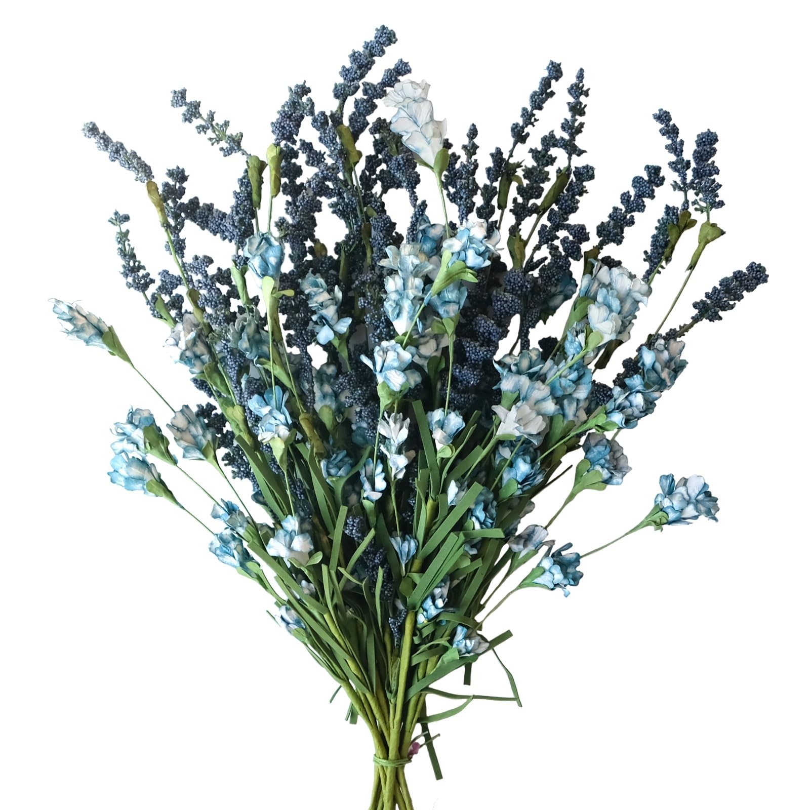 10 PCS Blue Artificial Spring Summer Flowers Vase Bouquet Floral Party Decor