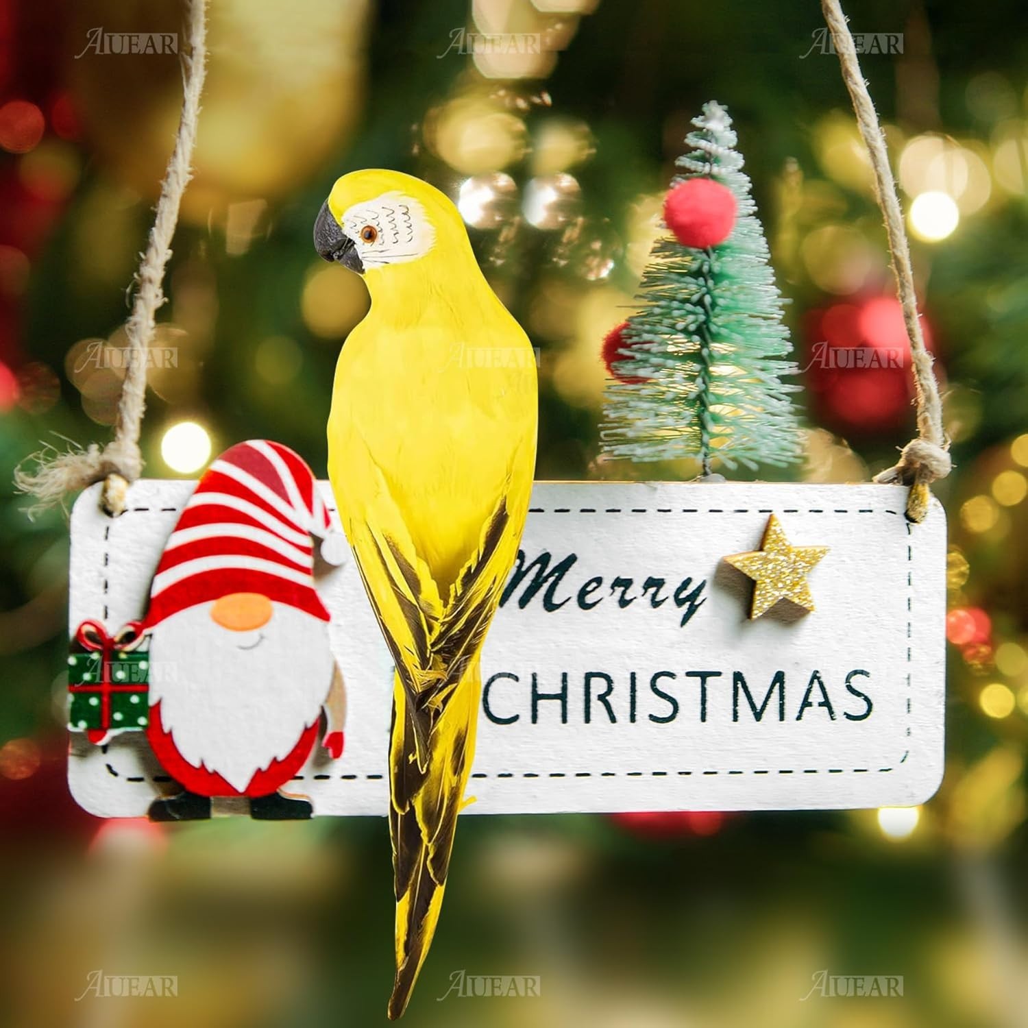 Artificial Big Bird Feathered Decoration