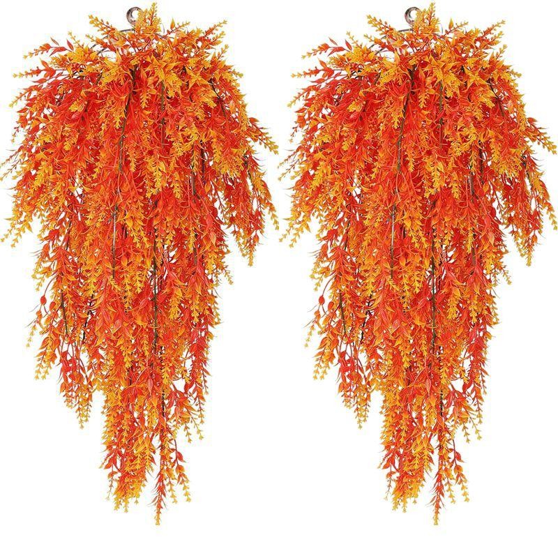2/4PCS Artificial Vine Plants – Fake Hanging Greenery for Home, Garden & Outdoor