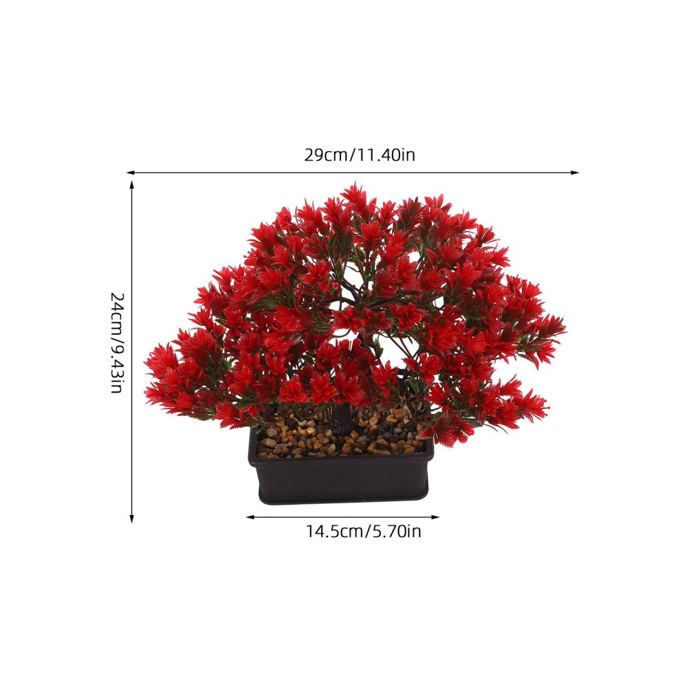 Artificial Bonsai Tree Plastic Desk Ornament for Japanese Style Home Decoration