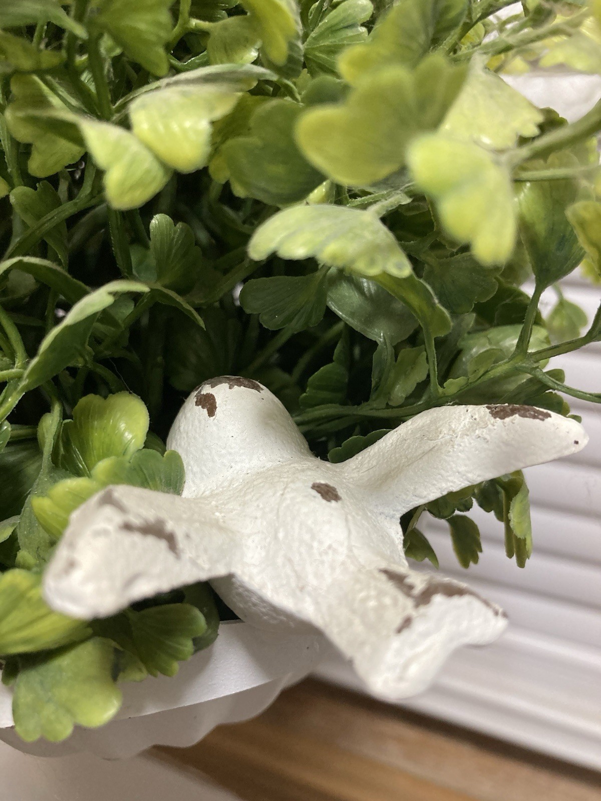 Hanging Planters With Artificial Green Foliage