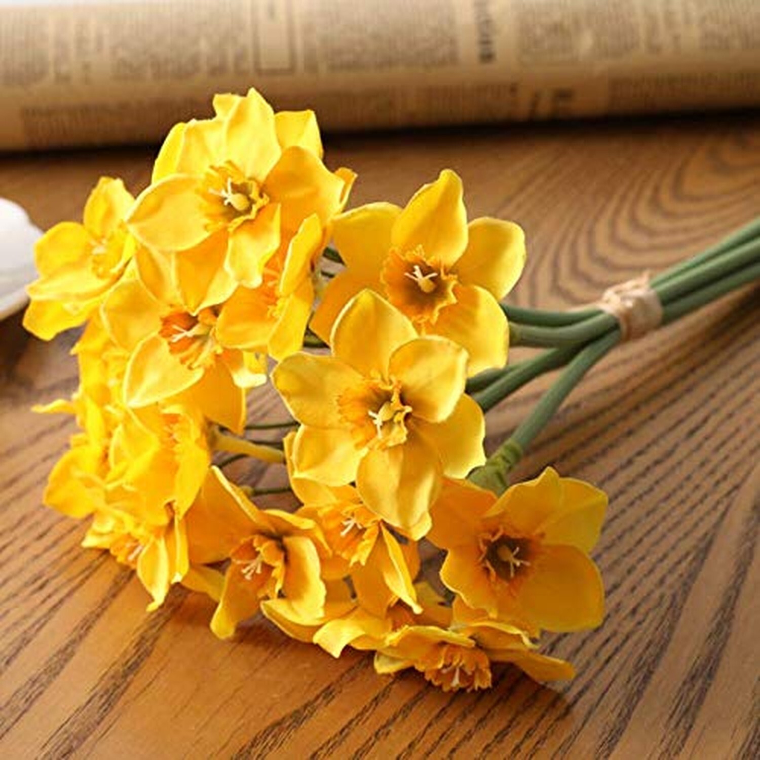 Tinsow Artificial Daffodil Flowers 15.8 Inches Narcissus Spring Flower Fake S…