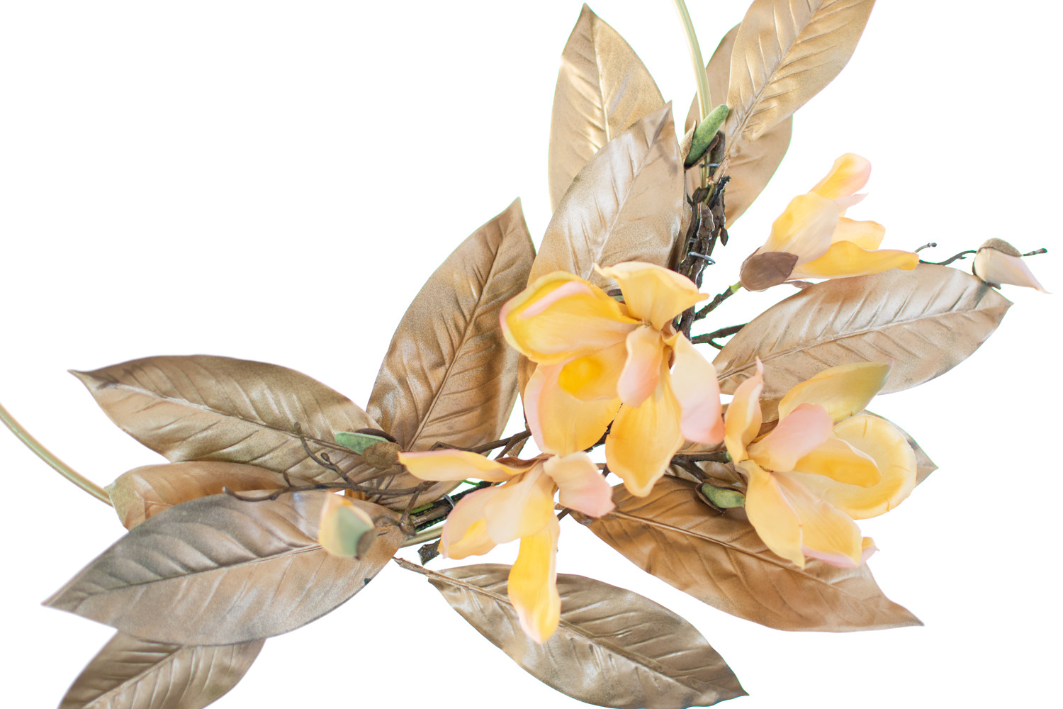 Floral Door Wreath Rustic Home Decor Country Cottage Style Gold Hanging Wreath