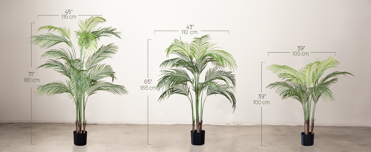 5ft 11in Artificial Palm Tree Plant for House, Apartment or Office – Realistic