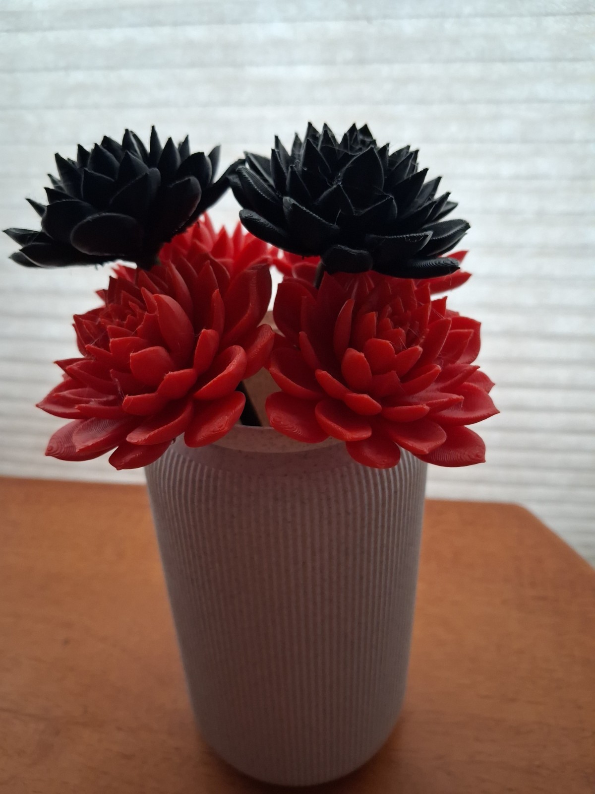 3d Printed Rose/Succulent Bouquet with Vase (More colors to choose from!)