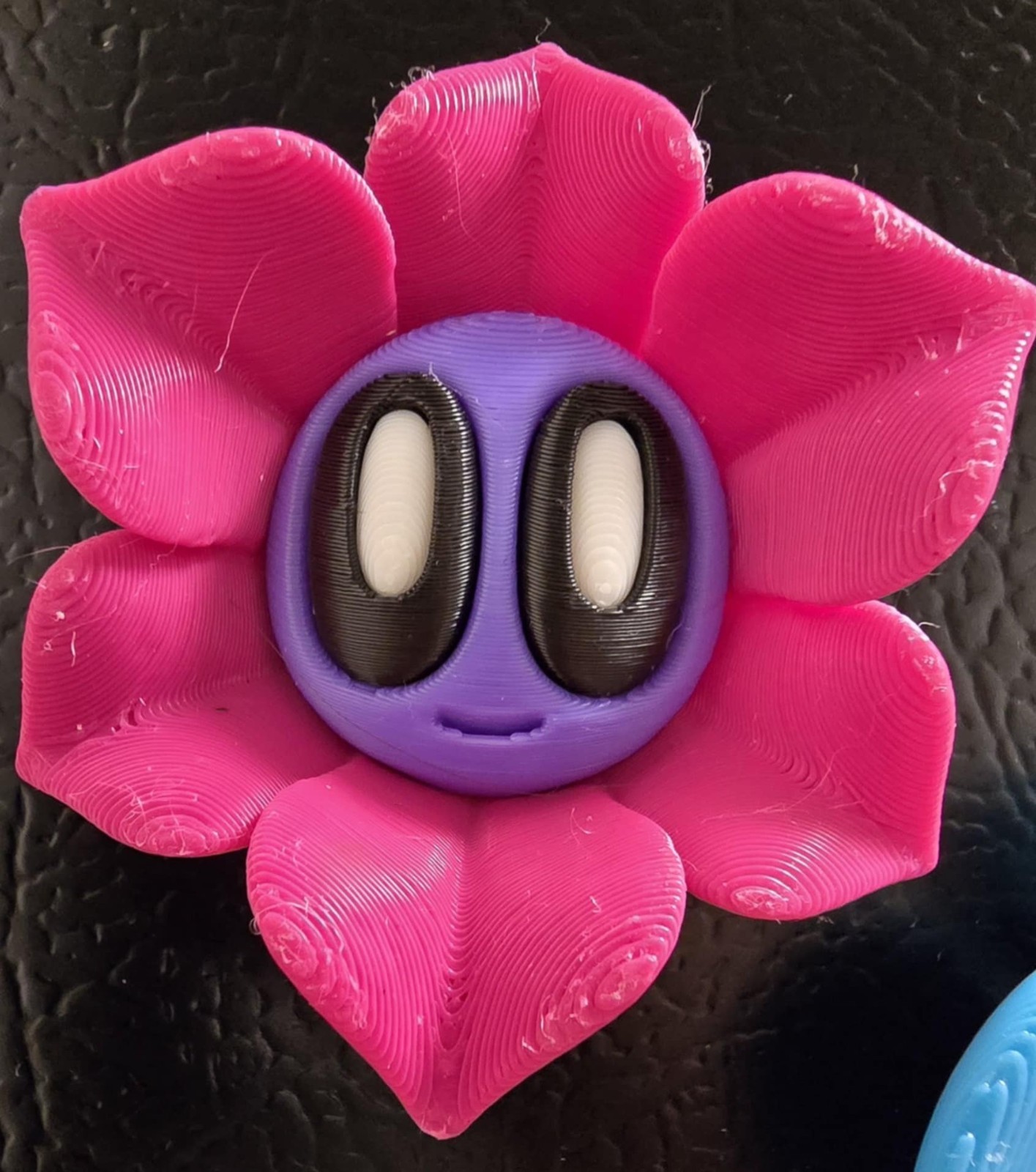 3D Printed Blob Flower Magnets, 5 Piece Set, Heavy Duty Magnet, Multicolor