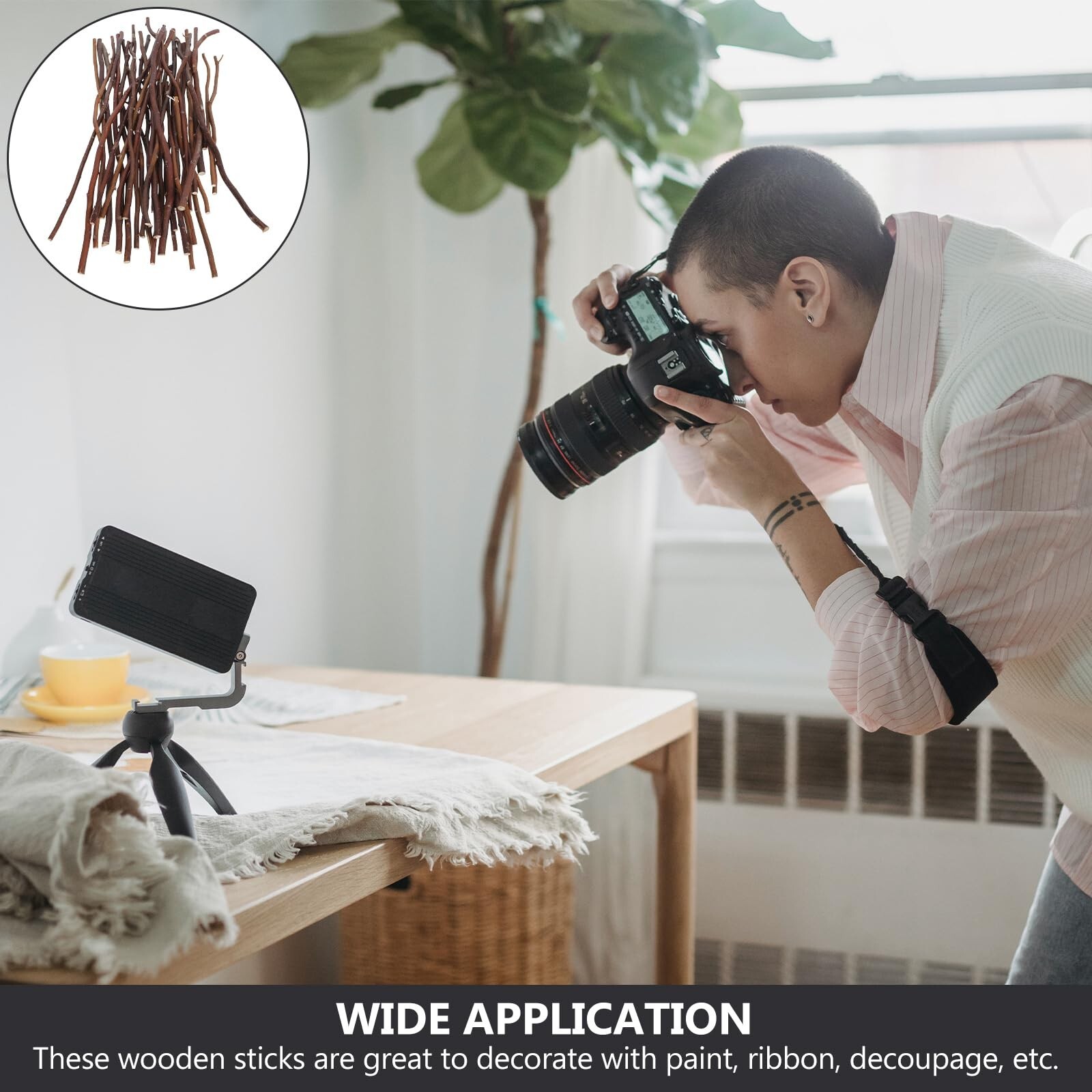 IMIKEYA 40pcs Natural Birch Twigs Craft Branches Twigs Decorative Birch Branc…
