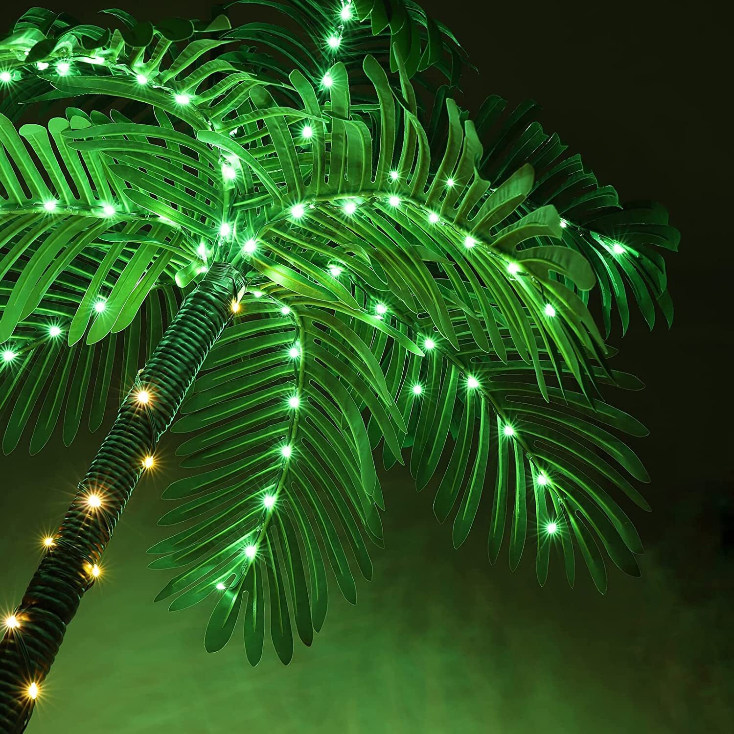 Artificial Lighted Palm Tree LED Lights Decoration 6ft for Home Patio Party Xmas