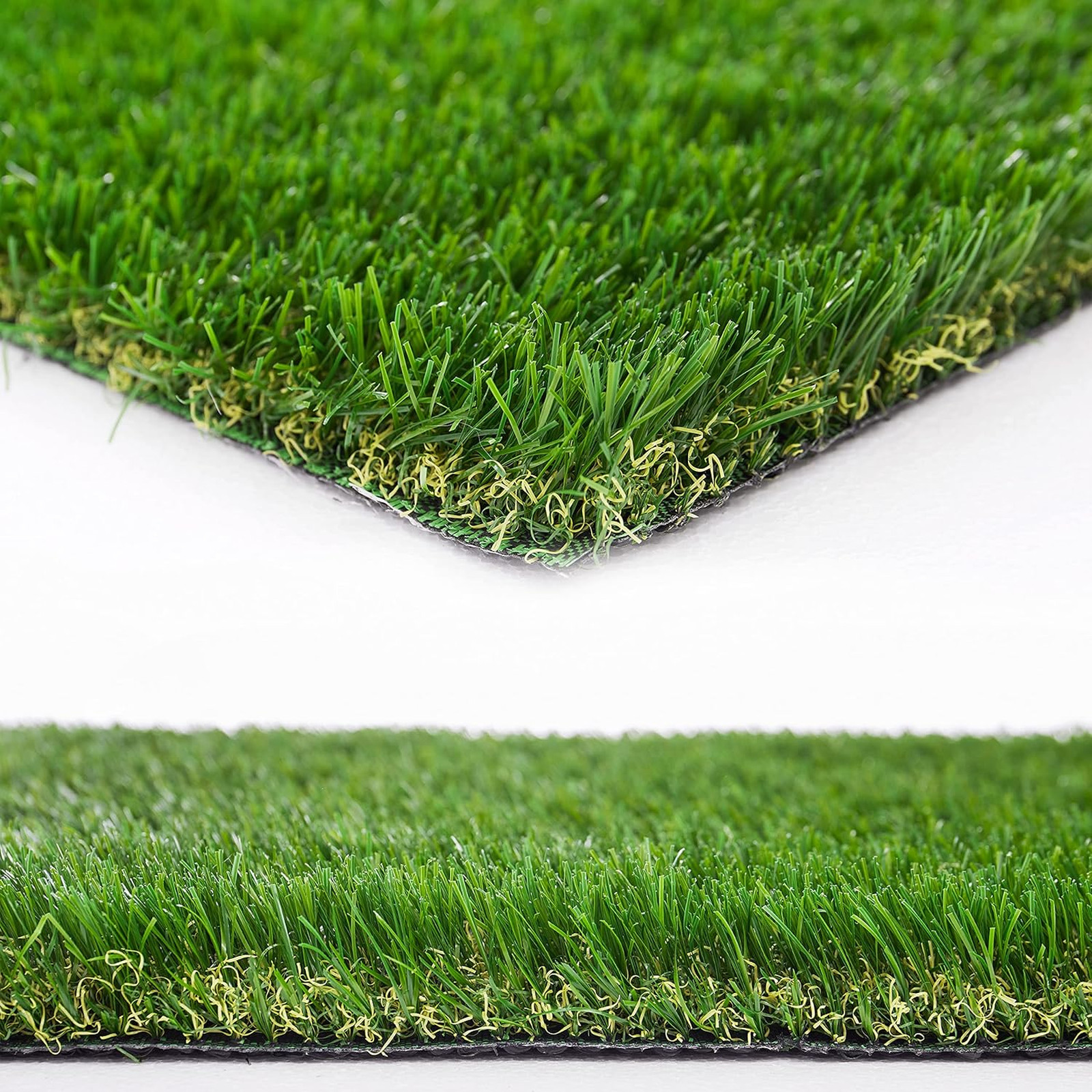 Natural Artificial Grass Turf 4 FT x 10 FT, Customized Sizes Thick Faux Grass