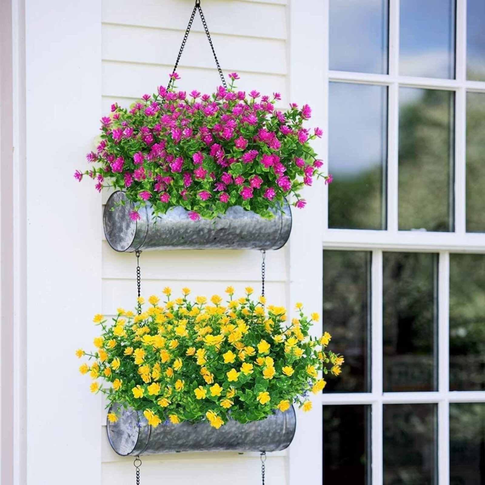 Artificial Flowers Lifelike No Fade UV Resistant Guaranteed Various Color 4pcs