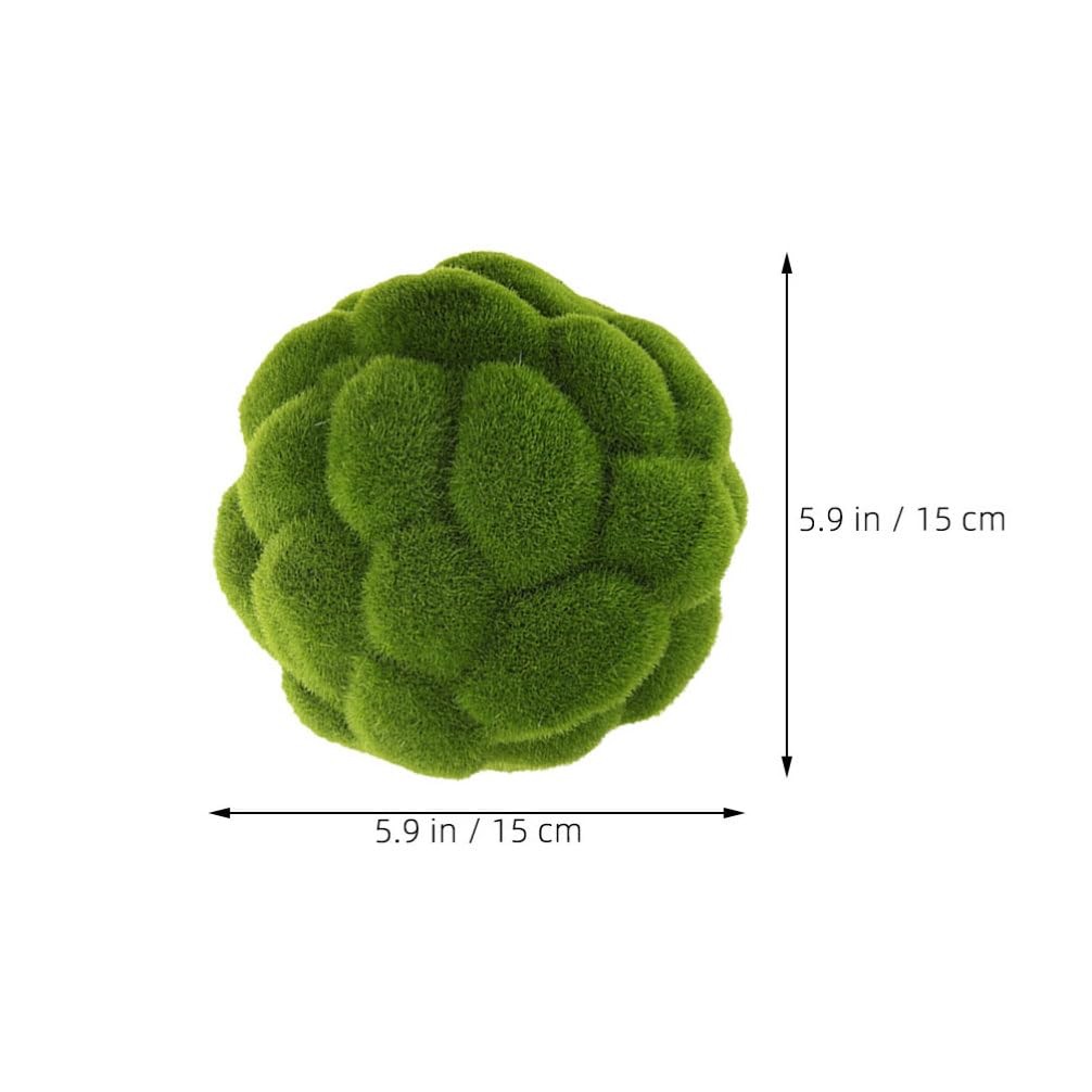 Simulated Moss Balls Artificial Plant Greenery Decor 5.9 Inch Faux Topiary