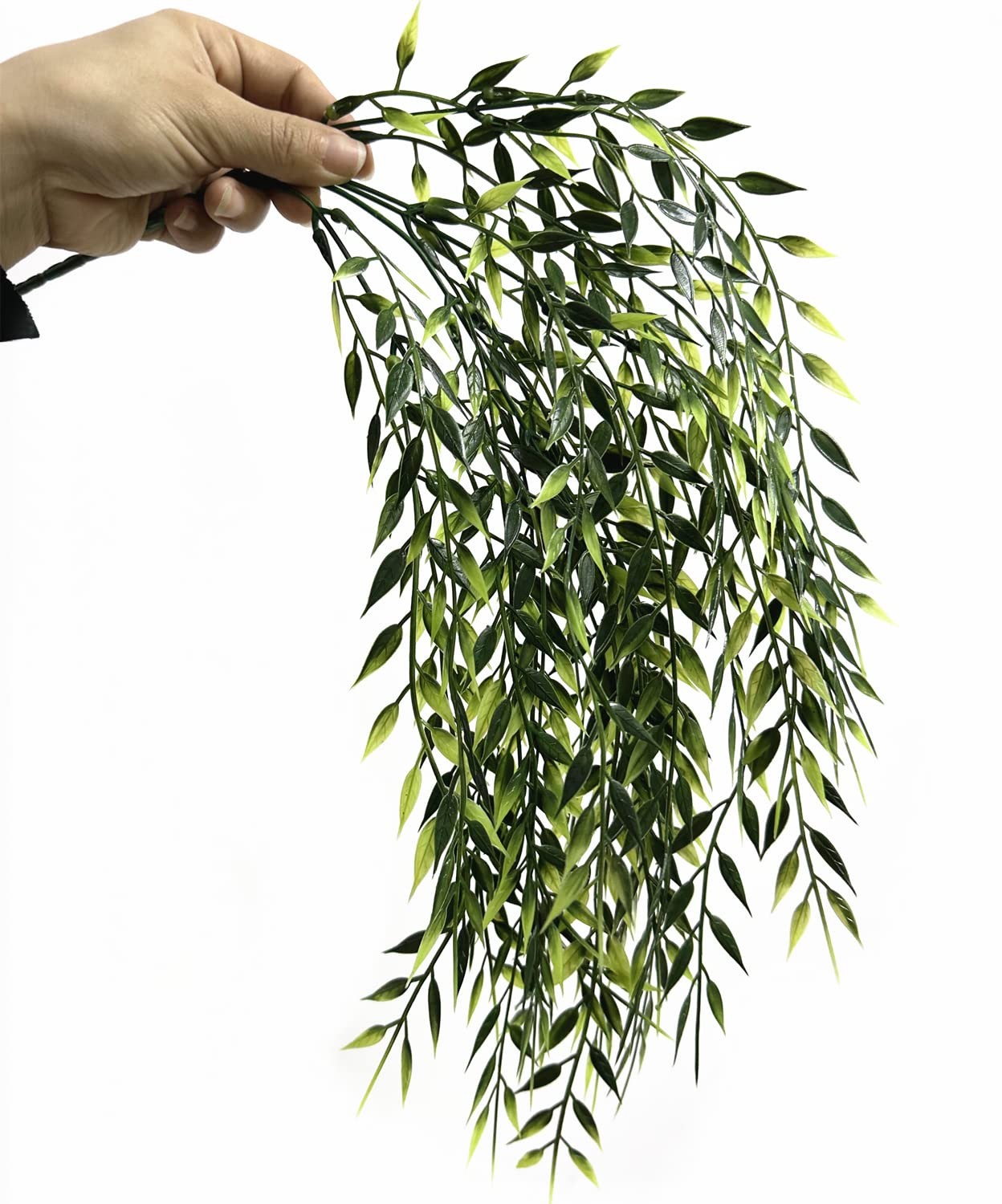 Artificial Weeping Willow Plants, Fake Hanging Vine Decor Plastic Greenery Le…