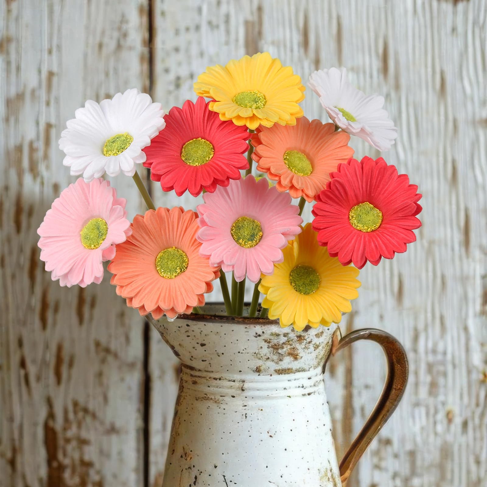 10PCS Artificial Gerbera Daisies Real Touch Fake Flowers Multicolor Wedding DIY