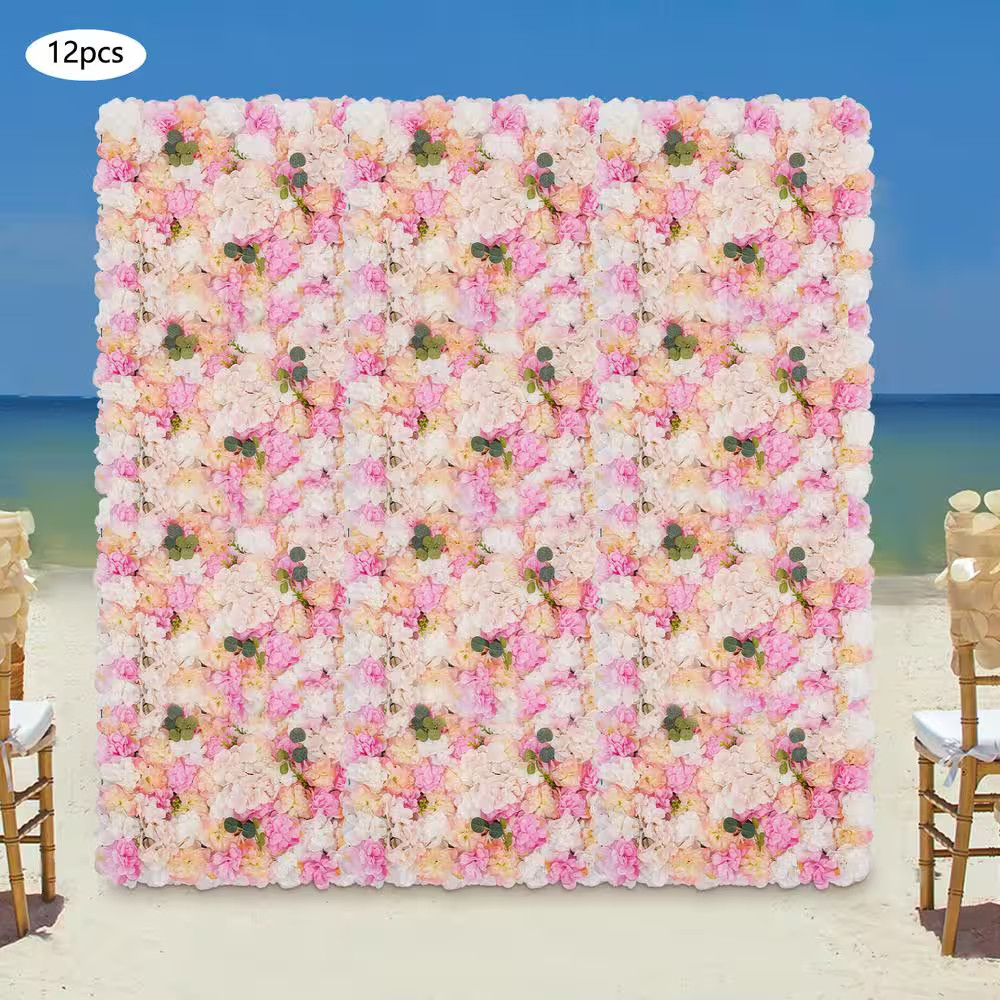 12-Pieces 23.62 In. X 15.74 In. Artificial Silk Hydrangea Dahlia Flowering Plant