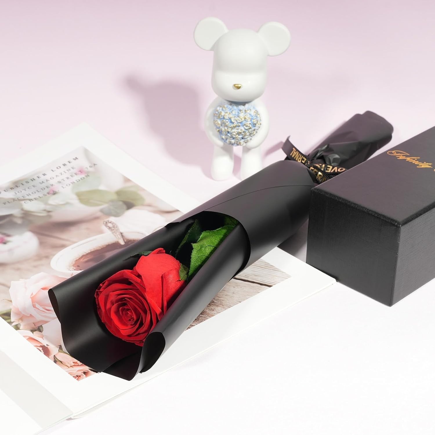 Yamonic Preserved Flowers Red Rose Gifts For Girl Women Mothers