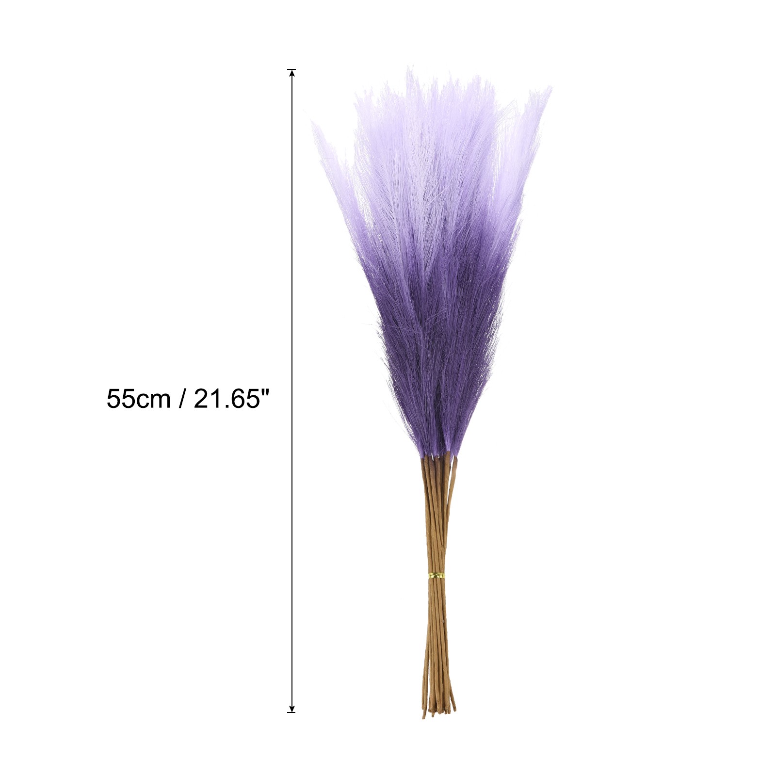 20Pcs Faux Pampas Grass,21″/55cm Fake Pampas Grass Decor,Gradual Purple