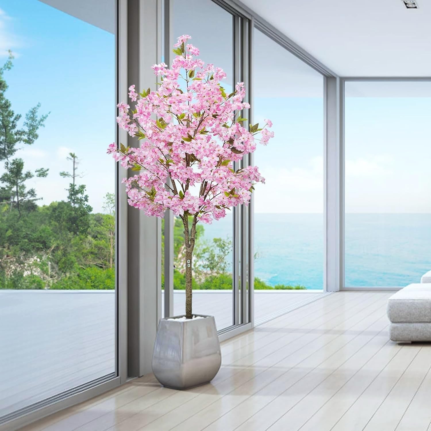 Luabue 6FT Cherry Blossom Tree Artificial Flower Trees Tall Artificial Plant