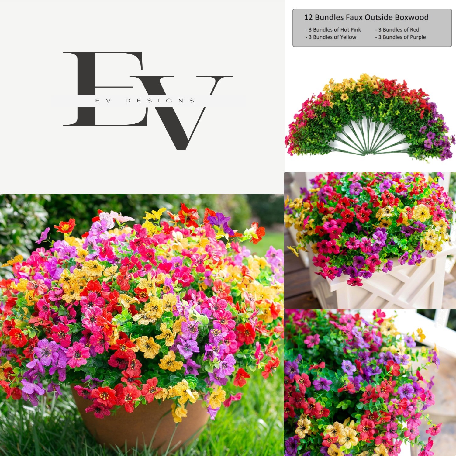 Lifelike Artificial Daisy Flowers – 12 Bundles in Colorful Hues for Home Decor