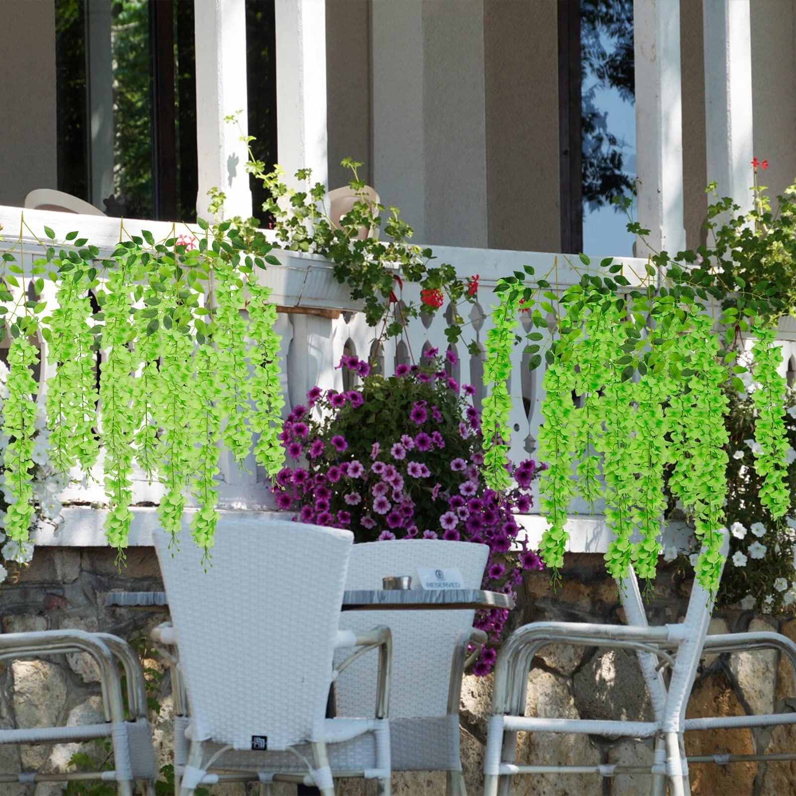 U’Artlines 36 Pack (Total 139 Feet) Artificial Fake Wisteria Vine Rattan Hang…