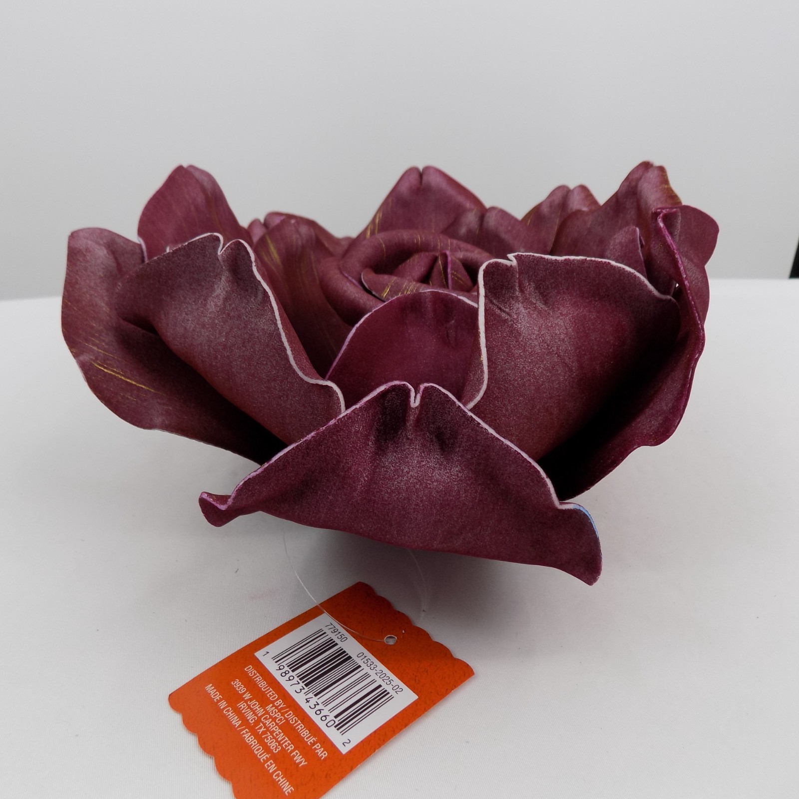 Ashland Blush Romance Burgundy Color Rose Flower Tabletop or Hanging Decor Foam