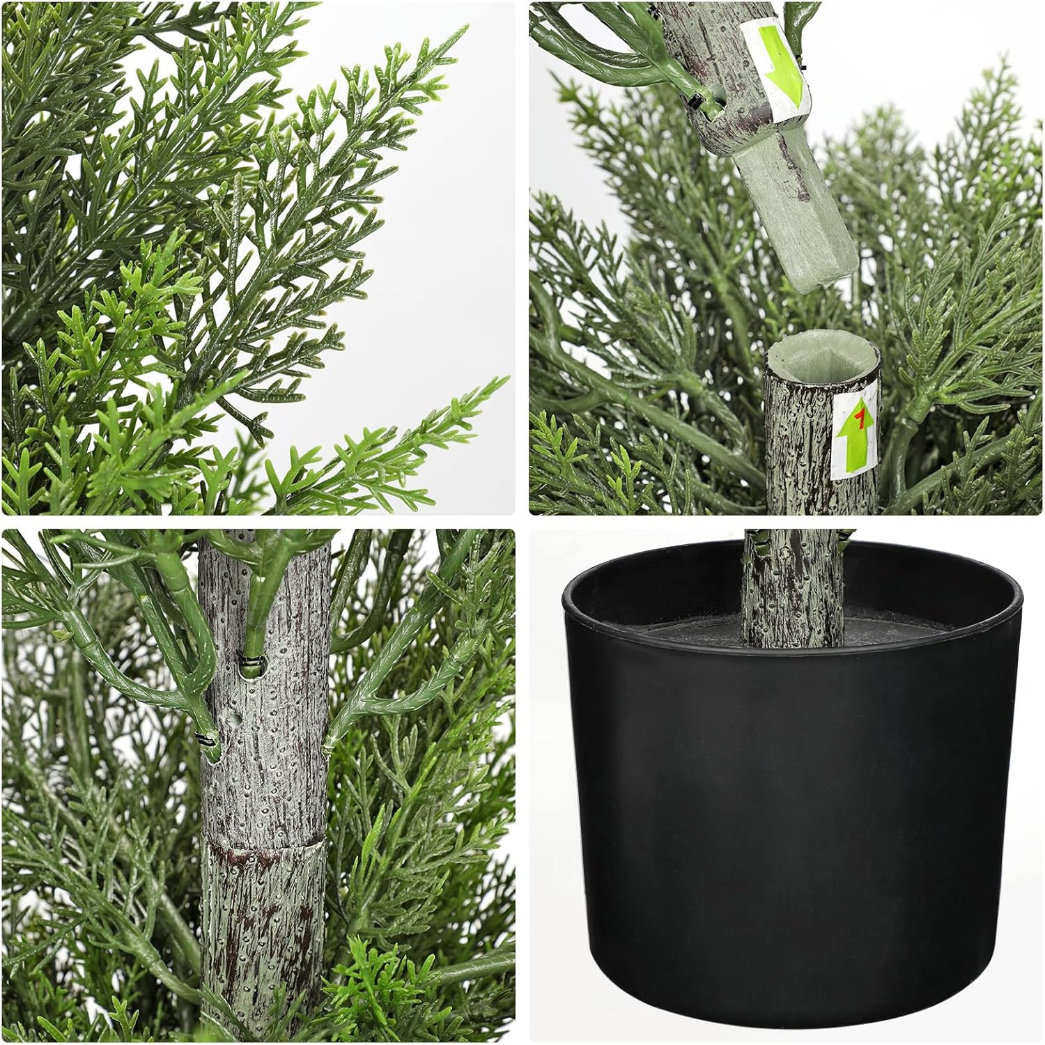 5FT Artificial Cedar Topiary Trees Set of 2 – Realistic Faux Cypress