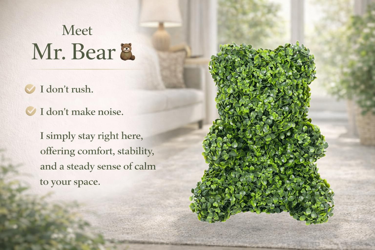 Artificial Topiary Dog Lucky, Faux Boxwood Puppy Decor, UV Resistant Greenery…