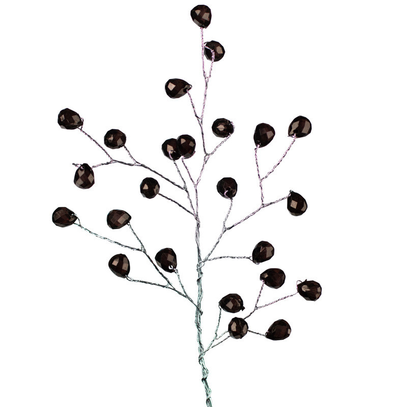 Set of 6 Black Acrylic Gem 8″ Accent Sprays for Corsages and Accenting