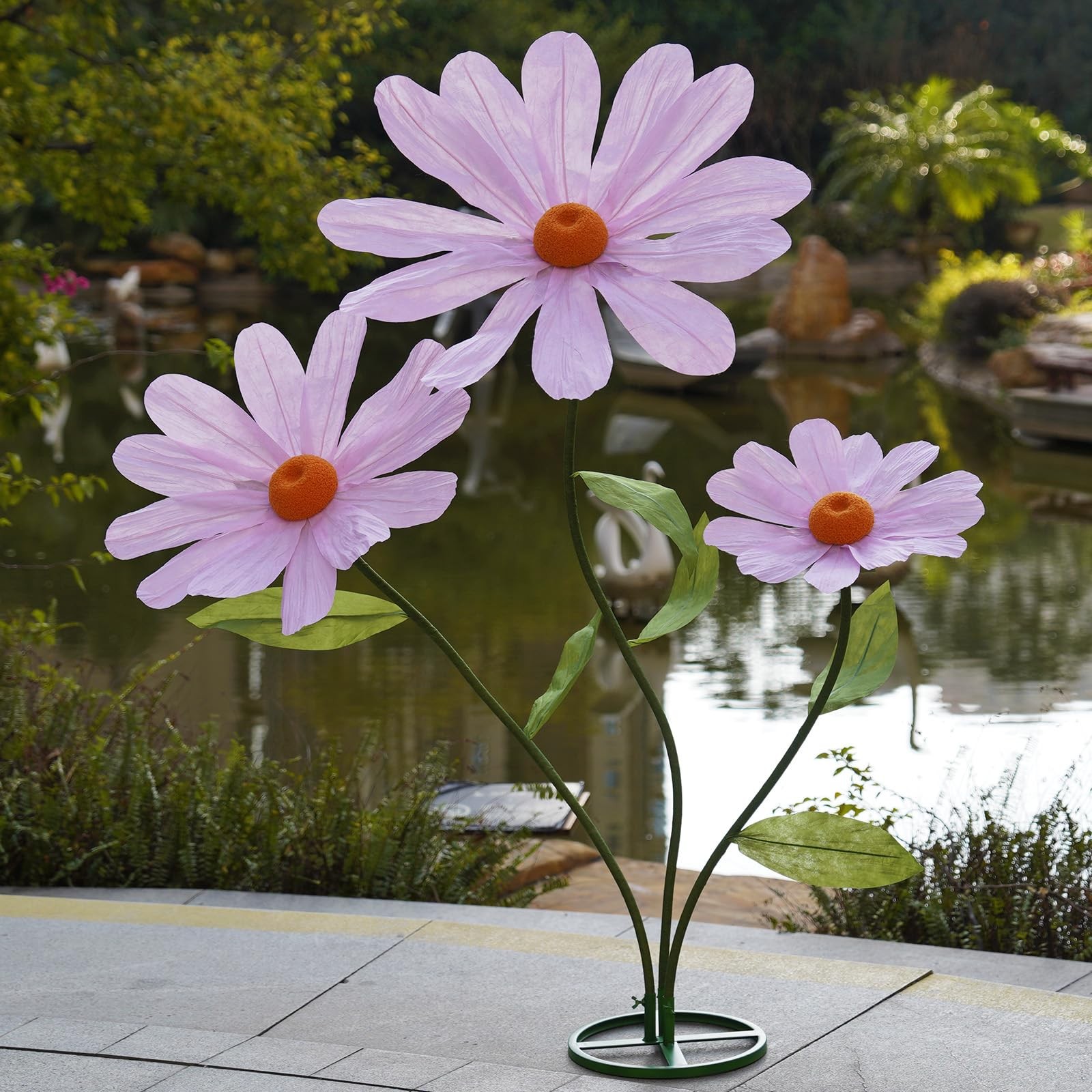 Giant Artificial Daisy Flower for Decoration,Large Faux Daisy with Stand,Real…
