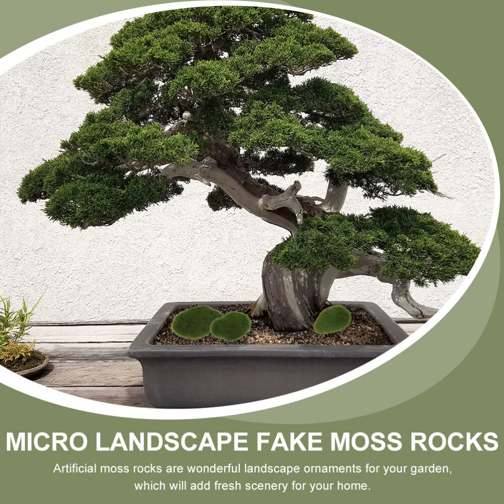 24 Pcs Moss Planter Artificial Stone Foam Stones Micro Landscape Decoration