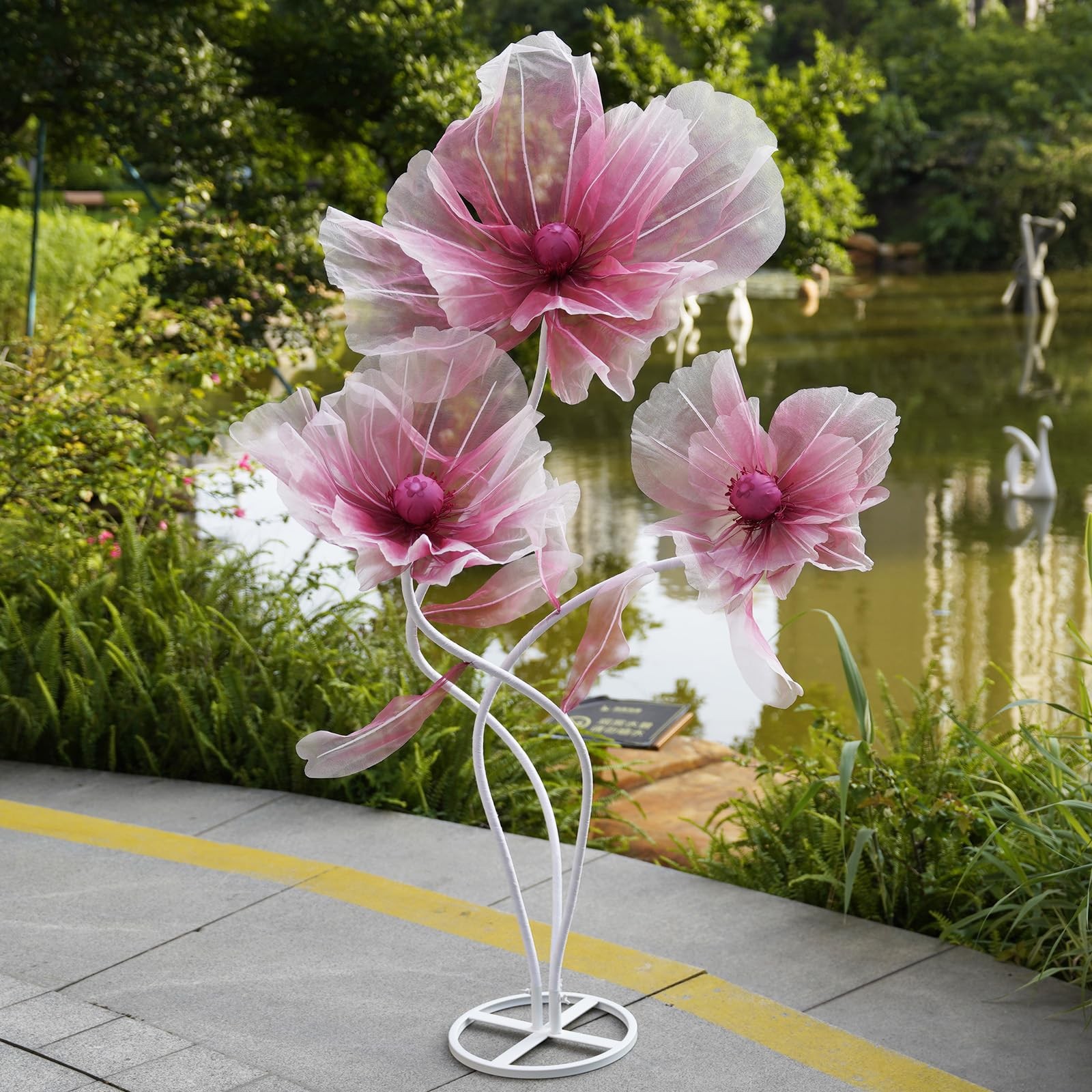 Giant Flowers for Decoration with Stand,Floor Standing Oversized Large Organz…