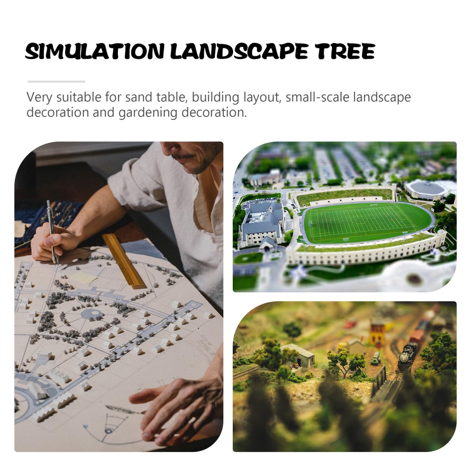 Simulated Landscape Tree Model, Artificial Pine and Cypress Miniature for Dio…