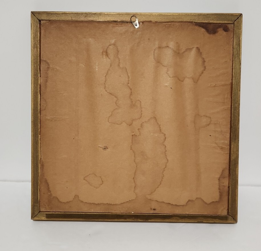 Enamel Flower Floral Shadow Box Wall Art 11 1/4″ T
