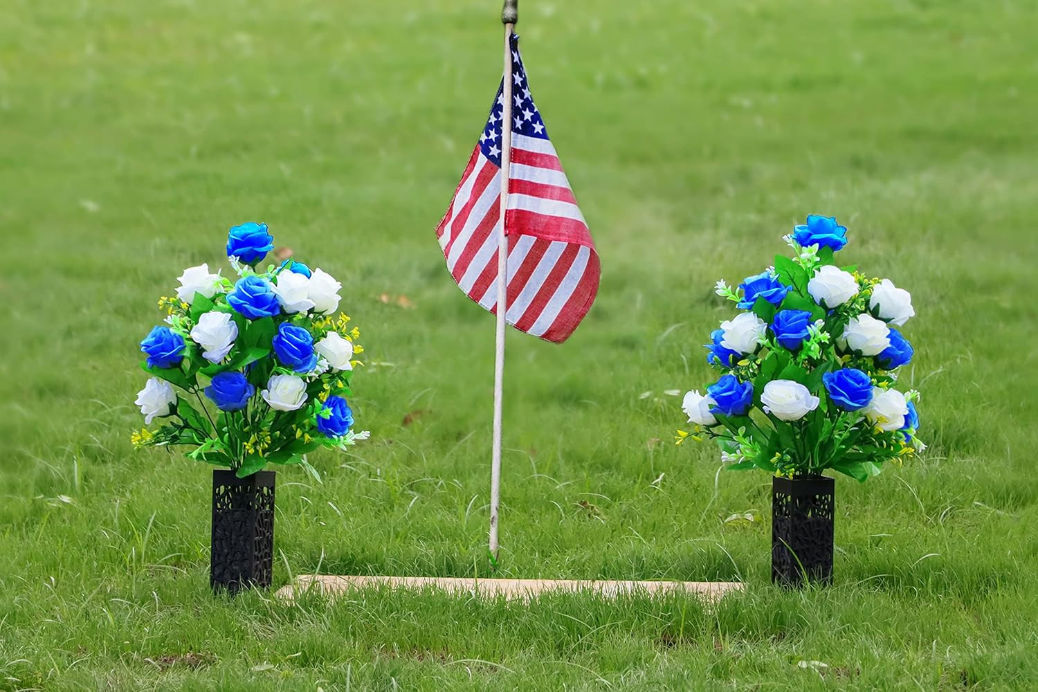 2 Sets Artificial Cemetery FlowersMemorial FlowersBeautiful Arrangements for …