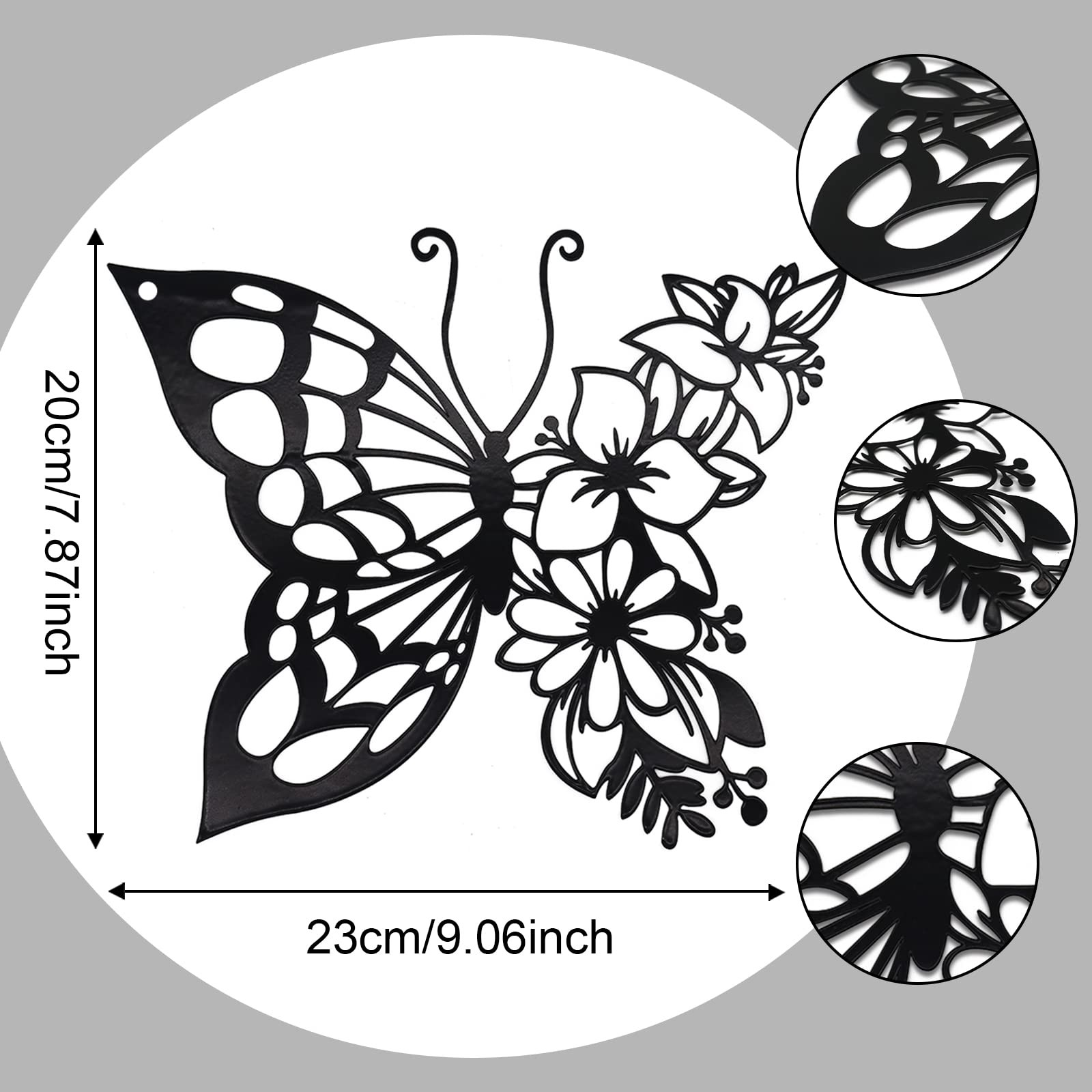 EZ4ENCE Butterfly Decoration Wall Art Boho Home Decor Medium, 1pcs
