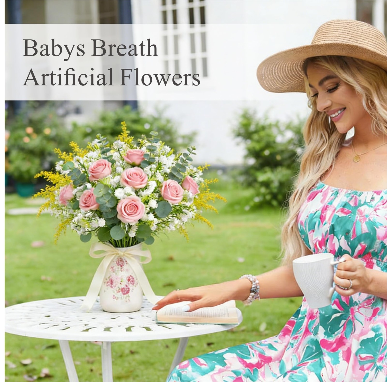 Baby’s Breath Artificial Flowers 30Pcs White Wedding Bouquet DIY Decor