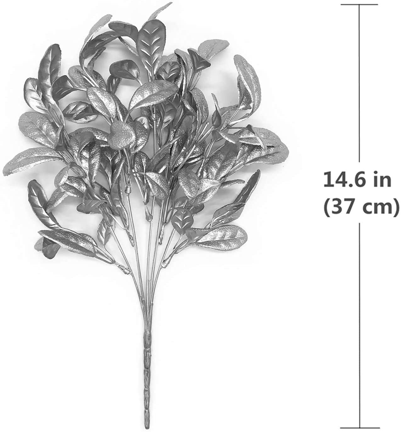 Christmas Artificial Plants Decoration Silver Flowers 4 Pcs, Plastic Plant Fa…