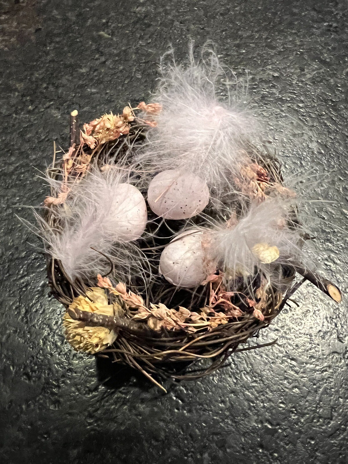 Small Artificial Bird Nest With Egg