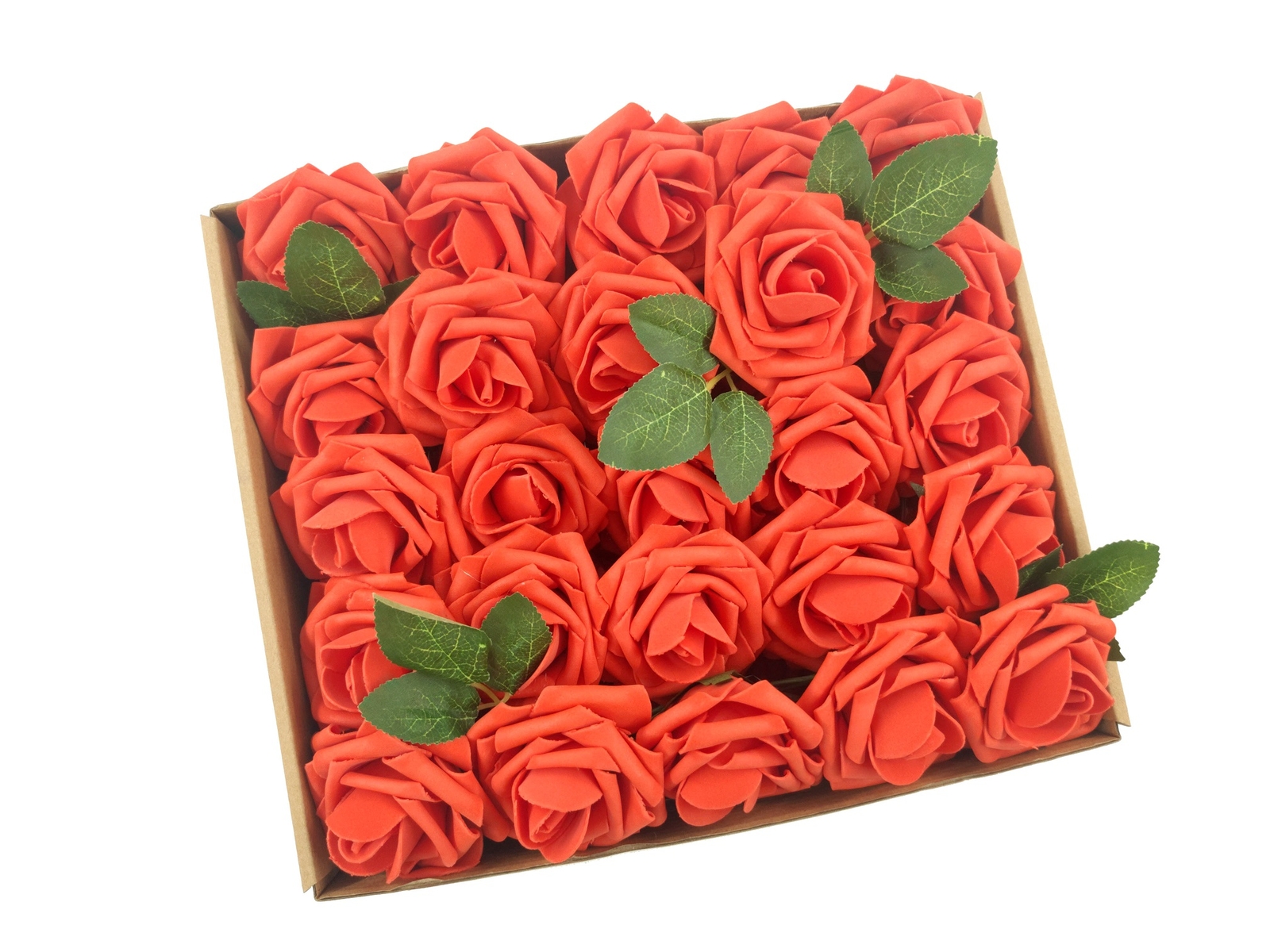 25/50 Foam Rose Artificial Flowers – Bridal Bouquet for Wedding Party Decor
