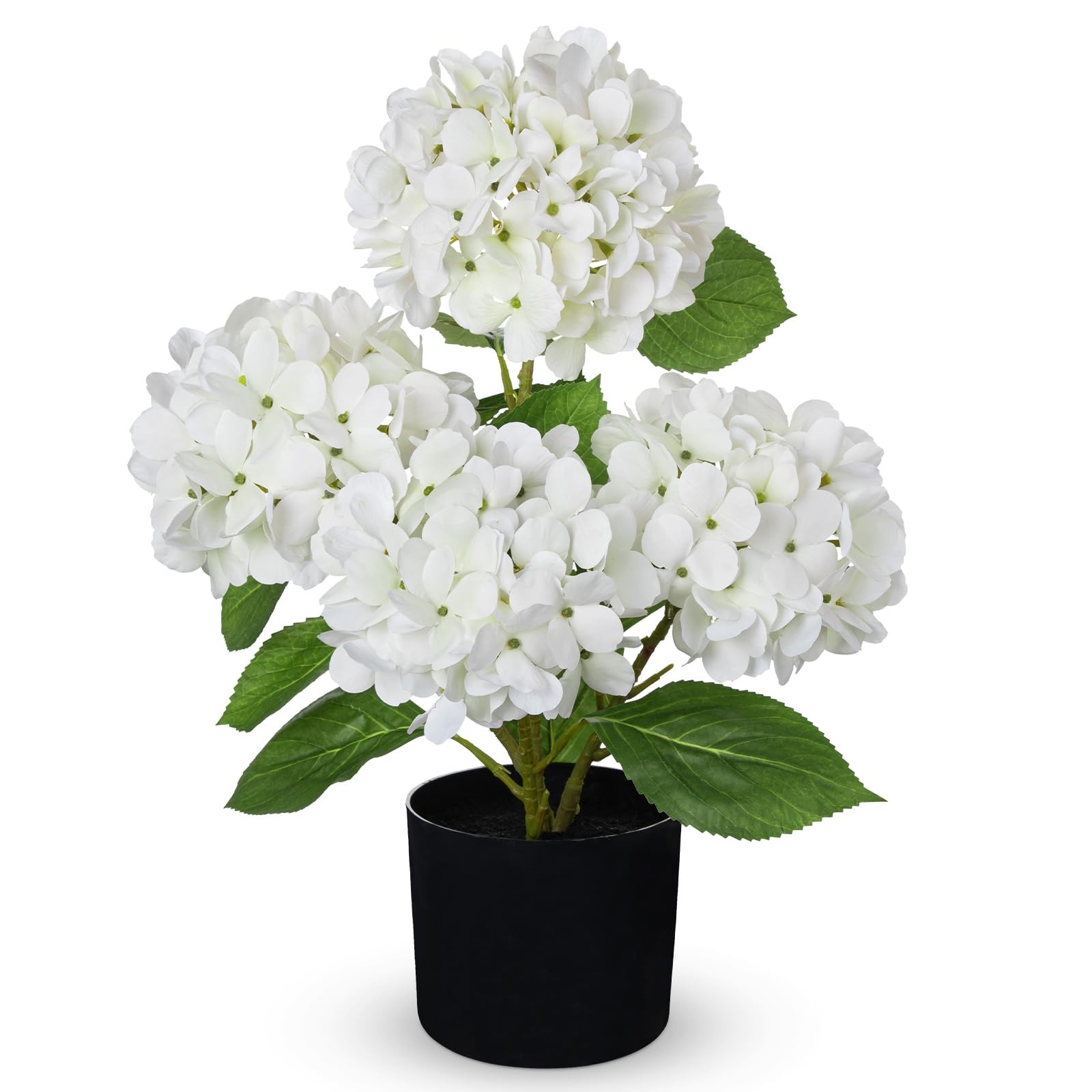 Artificial Cyclamen Flowers Plant Potted Silk Arrangement in White Pot