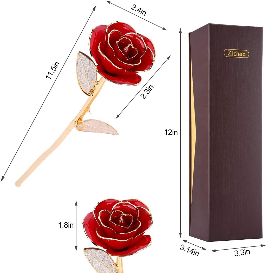 Eternal 24K Red Rose Gold Leaf – Perfect Gift for Any Occasion