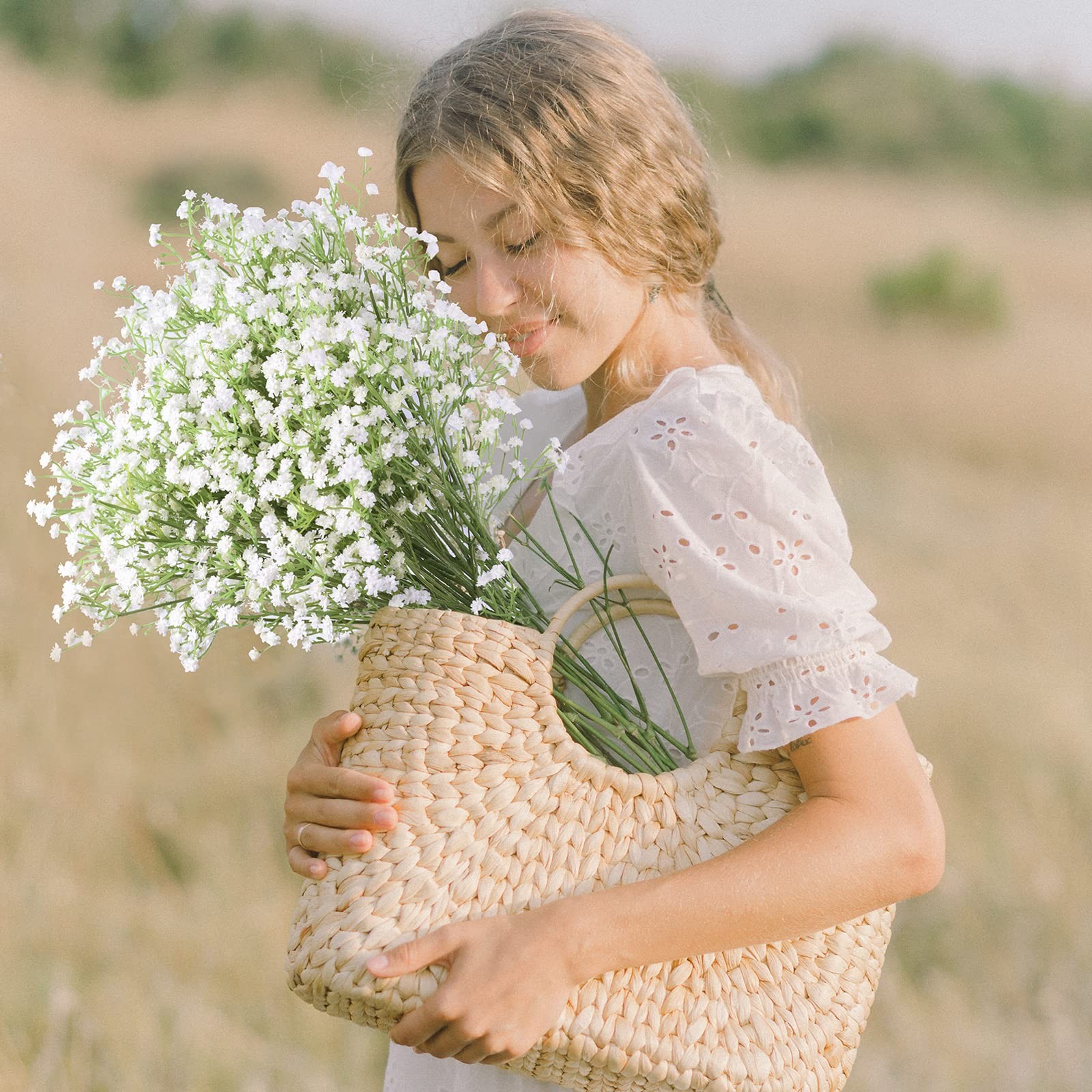 12 PCS Babys Breath Artificial Flowers Gypsophila Faux Wedding Party Decor