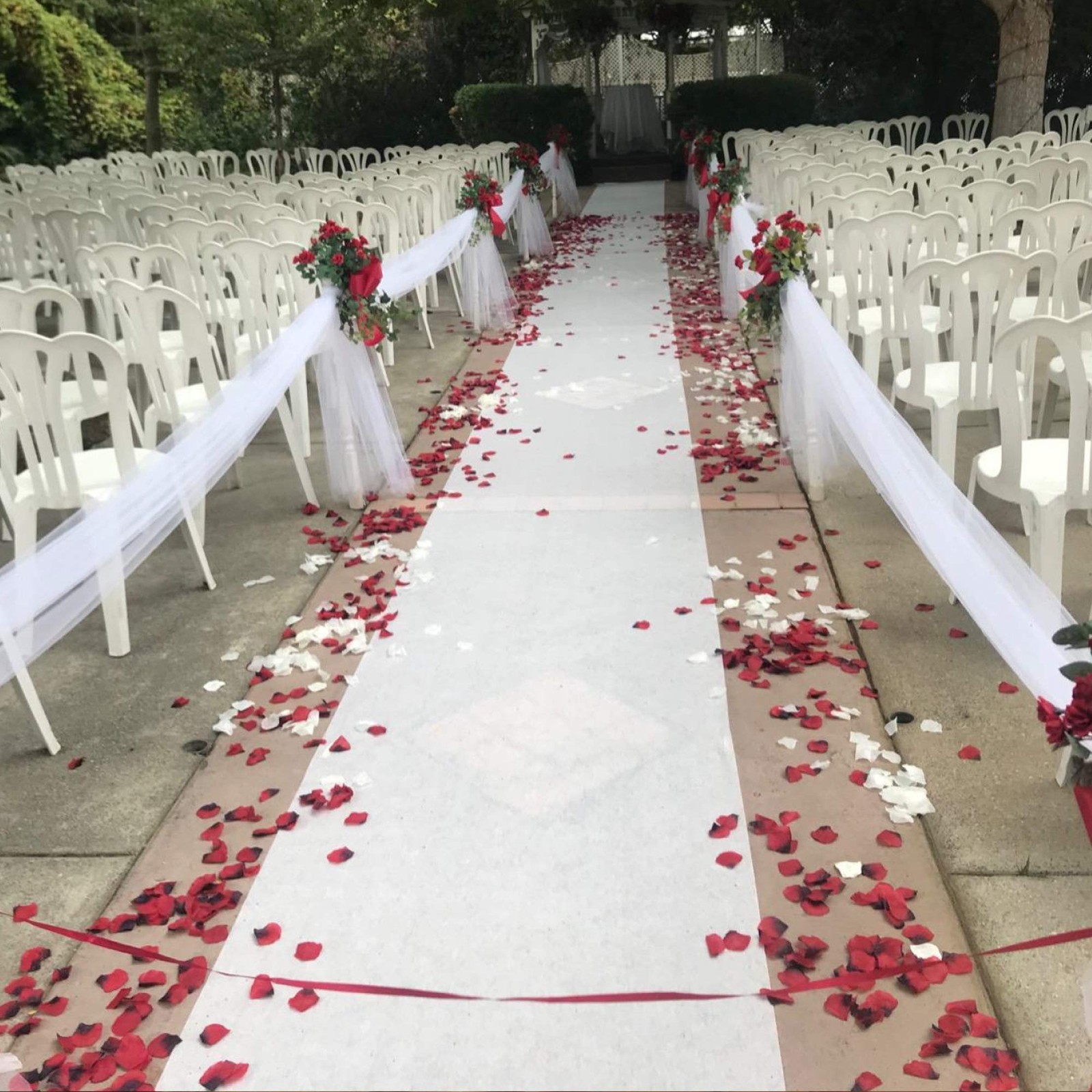 1000PCS Artificial Silk Rose Petals Dark Red Burgundy Wedding Party Decoration