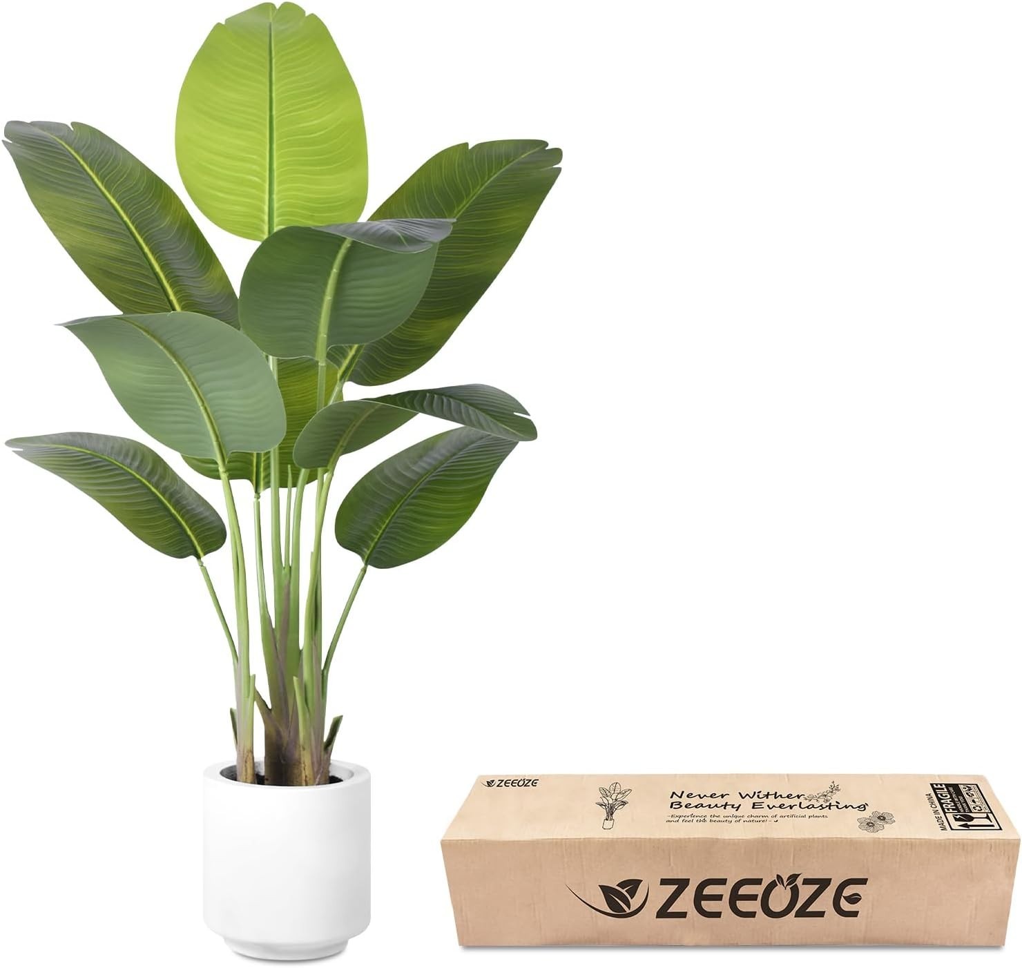 4FT Artificial Bird of Paradise Plant – Faux Tropical Elegance for Home & Office